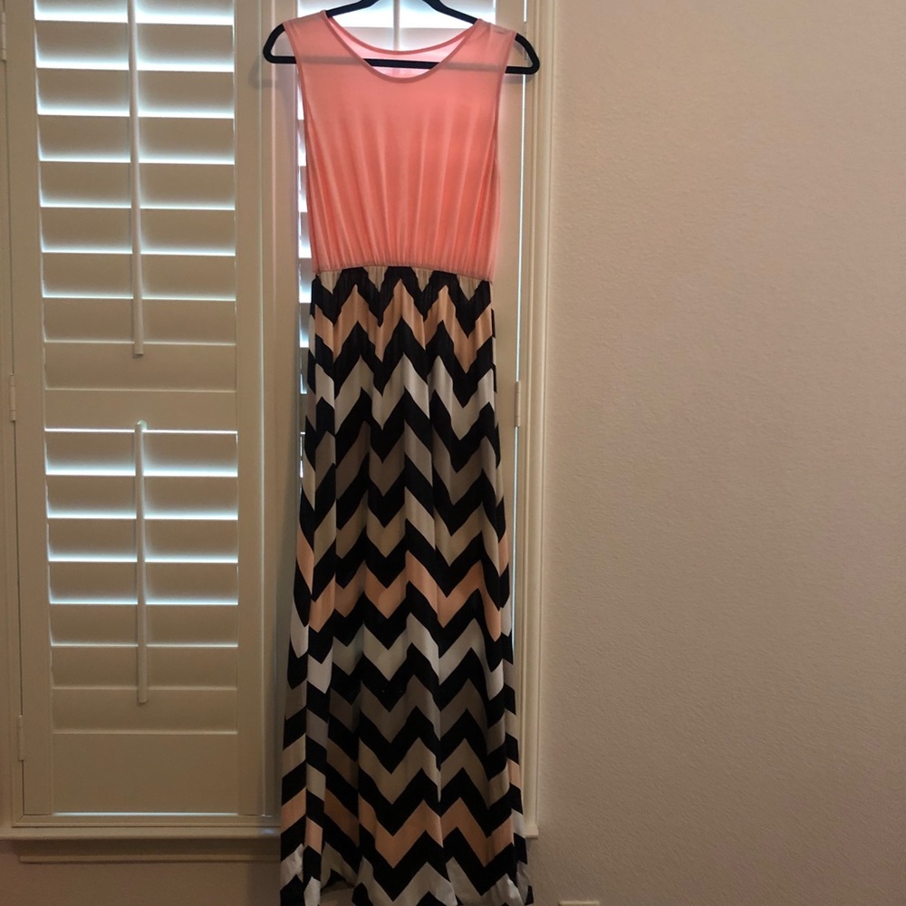 Chevron Maxi dress